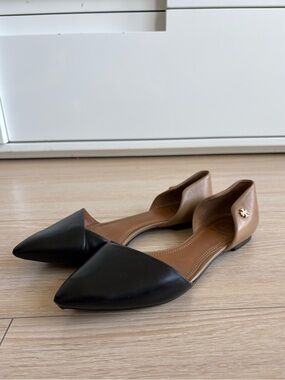 Tory Burch Viv Two‑Tone D’Orsay Flats